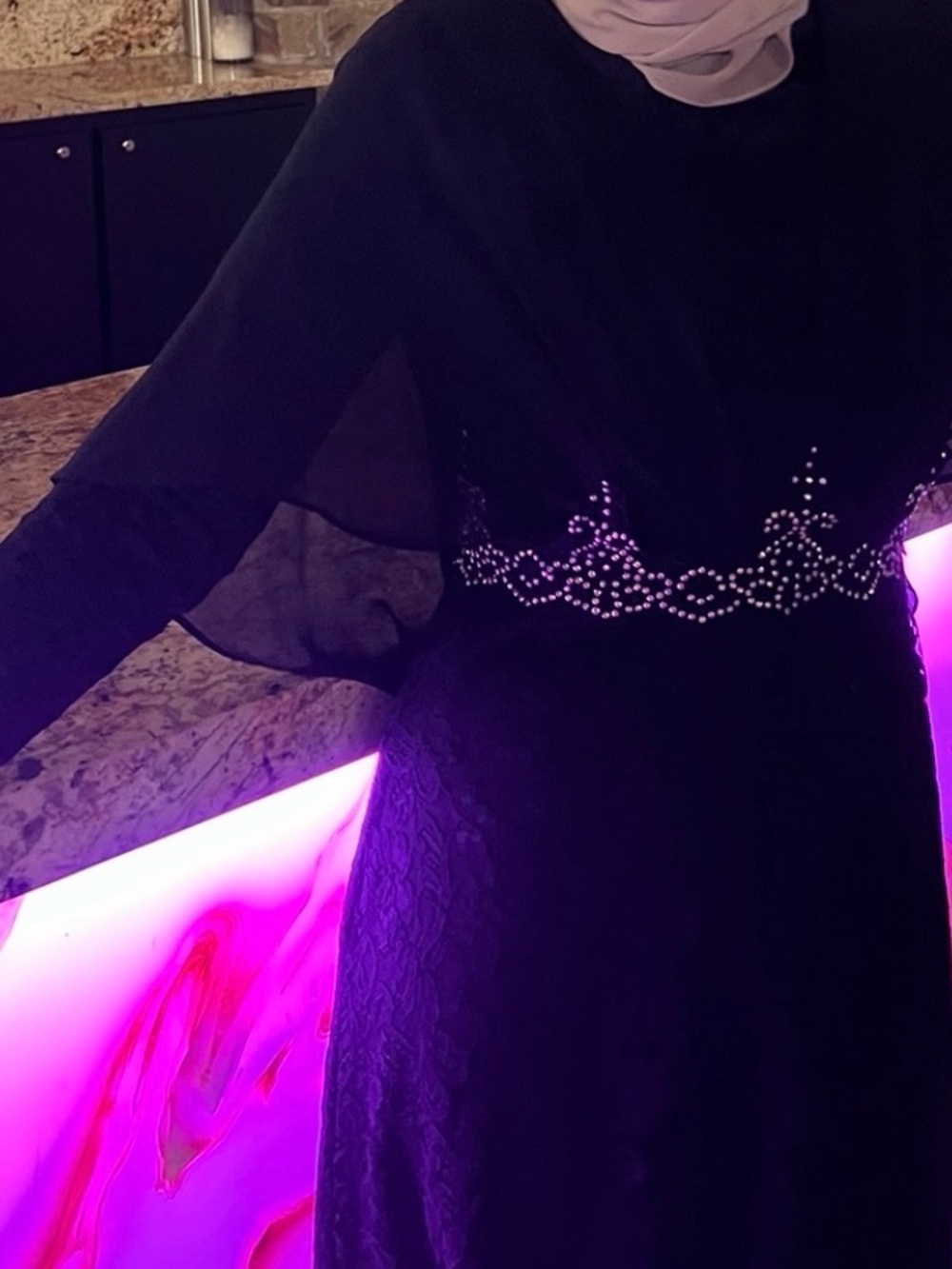 Black modest dress